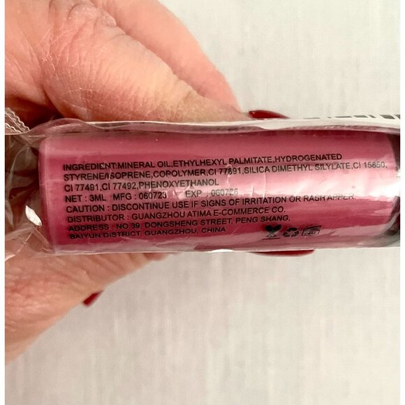 Pecolorvers Ultra Matte Butter Lip Gloss Cream Full Size Color 02 Pink Hydrating - Picture 4 of 6